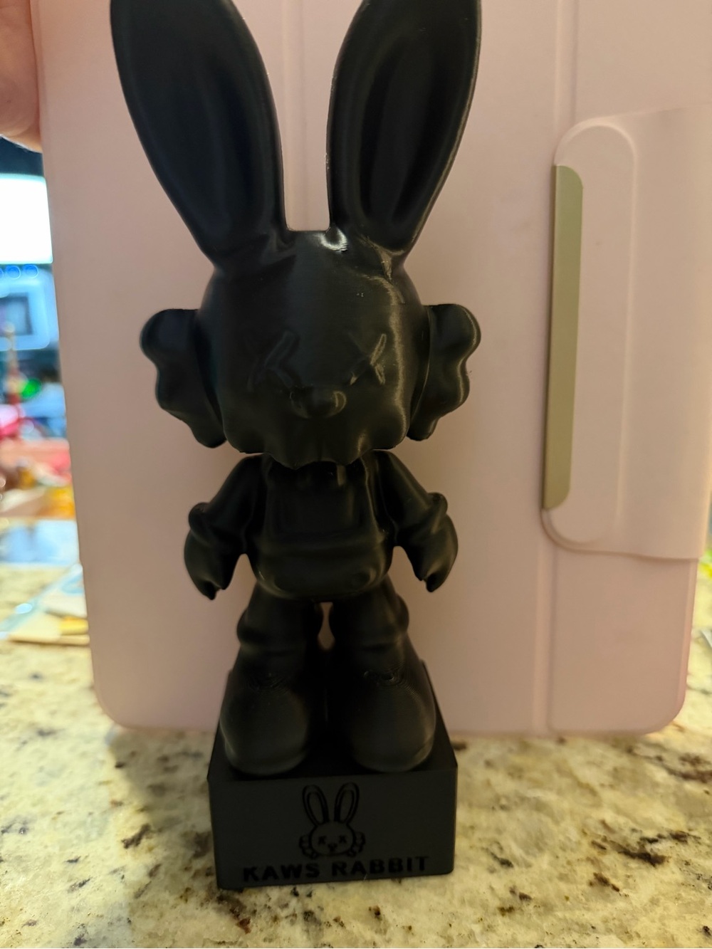 KAWS Black Rabbit Resin Figure with Base